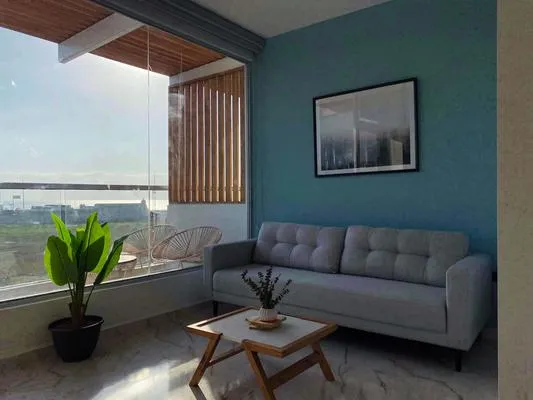 Ocean View 1BR w/AC near Ciudad Amurallada