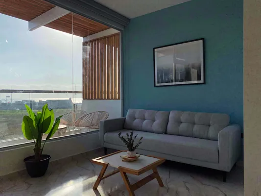 Ocean View 1BR w/AC near Ciudad Amurallada