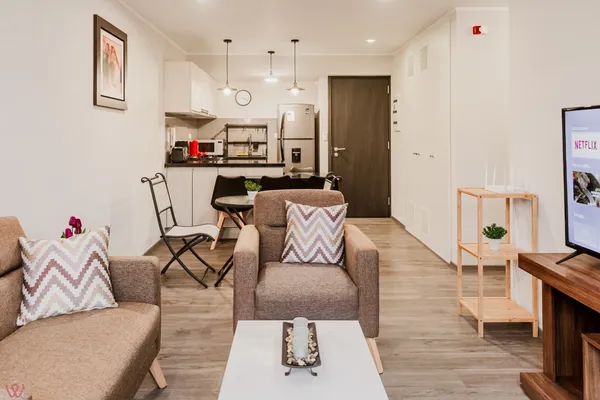 Stylish 2BR Apartment Balcony View